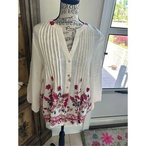 Anthropologie Fig And Flower Women's Blouse
